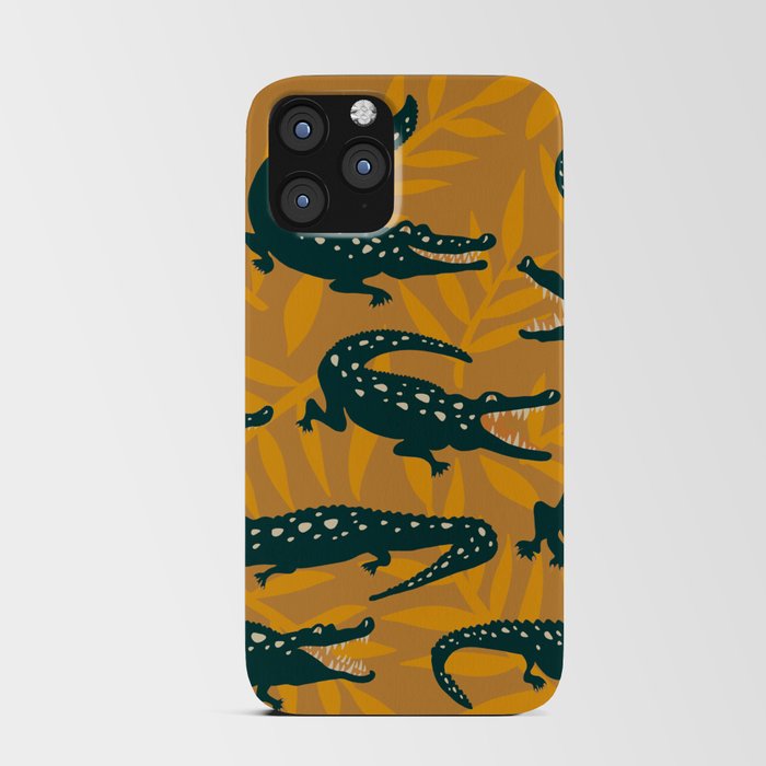 Alligator Collection – Ochre & Teal iPhone Card Case