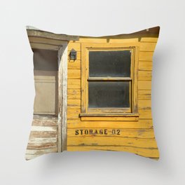 Old yellow house Throw Pillow | Neat, Different, Peeling, Old, Lively, Window, Quaint, Door, House, Fun 