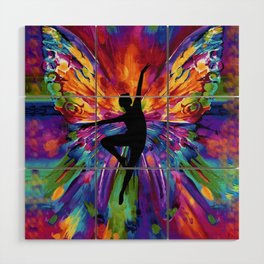 dancer butterfly 500dpi Wood Wall Art