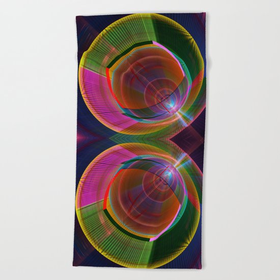 Colourful geometric abstract Beach Towel