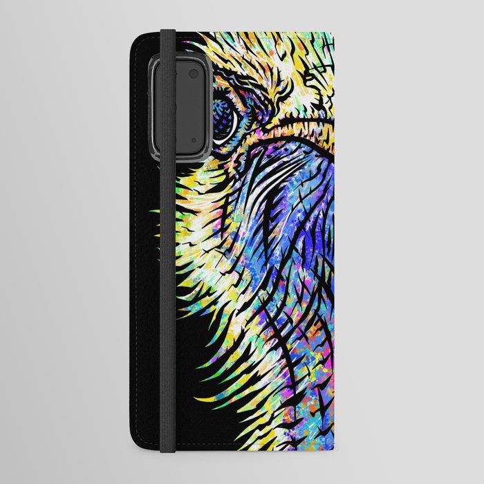 OSTRICH watercolor and ink portrait Android Wallet Case