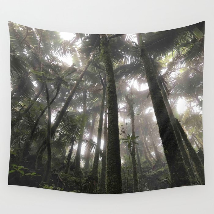 Tropical Jungle - Palm Trees Wall Tapestry