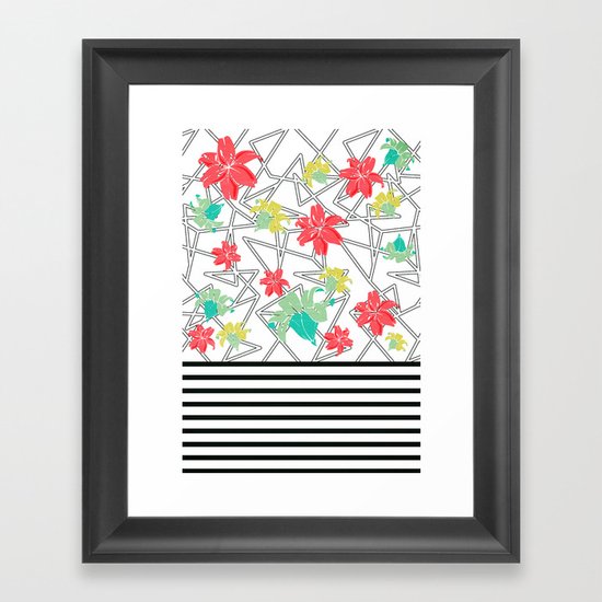 Flowershop map Framed Art Print