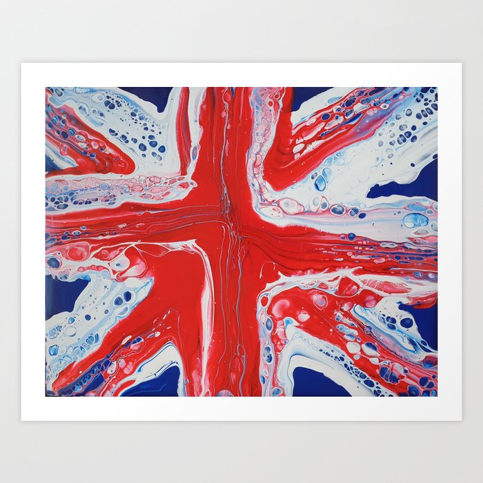 Abstract Union Jack Art Print By Sharonperryart Society6