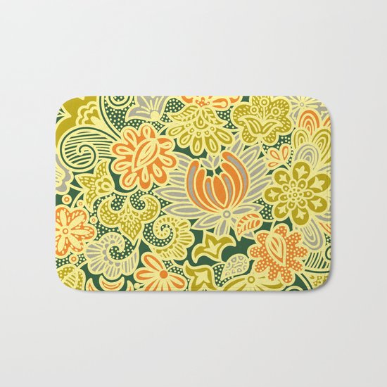 Summer flowers Bath Mat