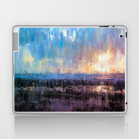 Prismatic Daybreak Showers Abstract Drip Paint Landscape Laptop & iPad Skin