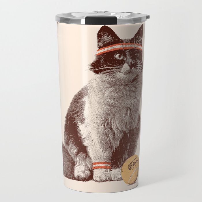 Tennis Cat Travel Mug