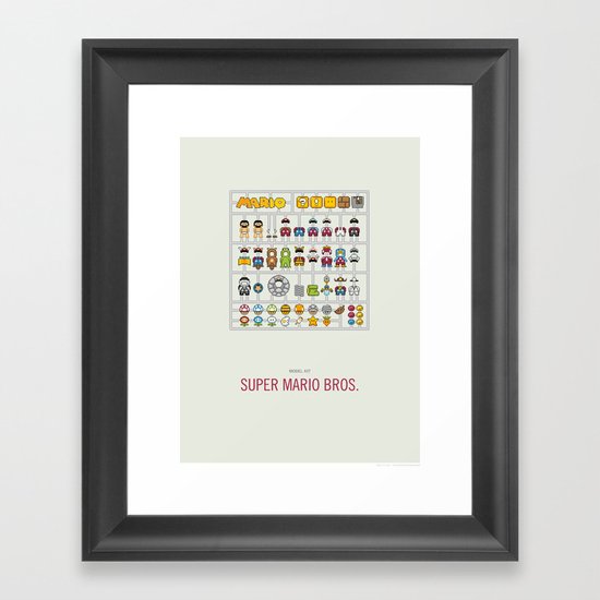 Mario Model Kit Framed Art Print