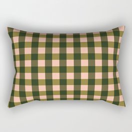 dark green gingham Rectangular Pillow
