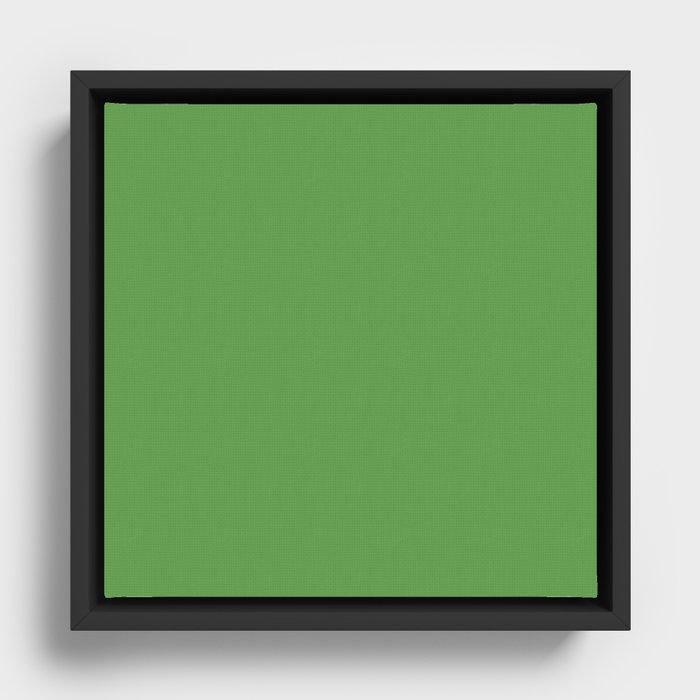 Green Fluid Framed Canvas