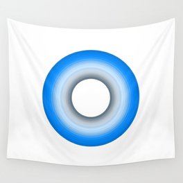 Simple Blue Circle in Rings Wall Tapestry