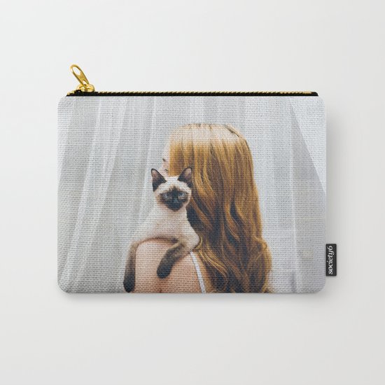 Woman and kitty Carry-All Pouch