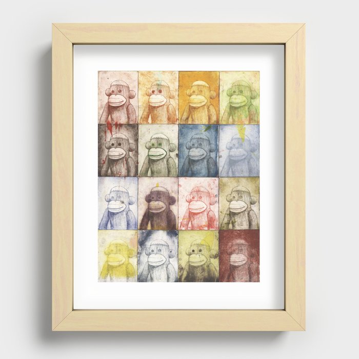 Pop Monkeys Recessed Framed Print