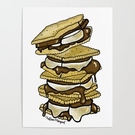 Stack of S'mores Poster