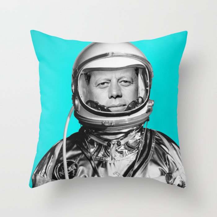 JFK ASTRONAUT (or "All Systems Are JFK") Throw Pillow