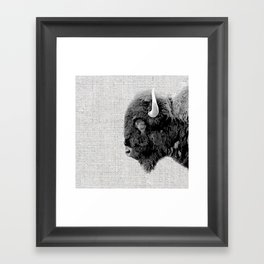 Buffalo + Linen Framed Art Print