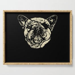 French Bulldog Frenchie Drawing Serving Tray
