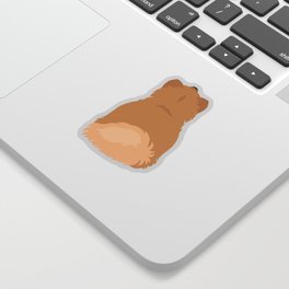 Orange Pomeranian Back Sticker