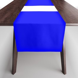 U MONOGRAM (WHITE & BLUE) Table Runner