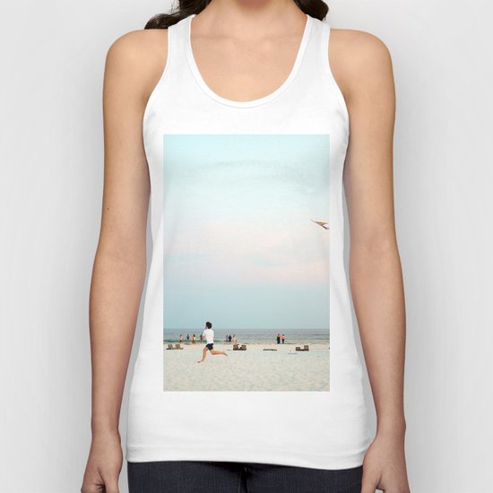 Running Beach Unisex Tank Top