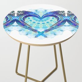 Bright Blue Heart Art - True Blue Side Table