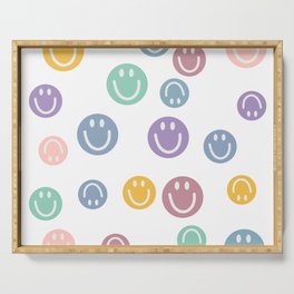 Cute Smiley Face Pattern Serving Tray