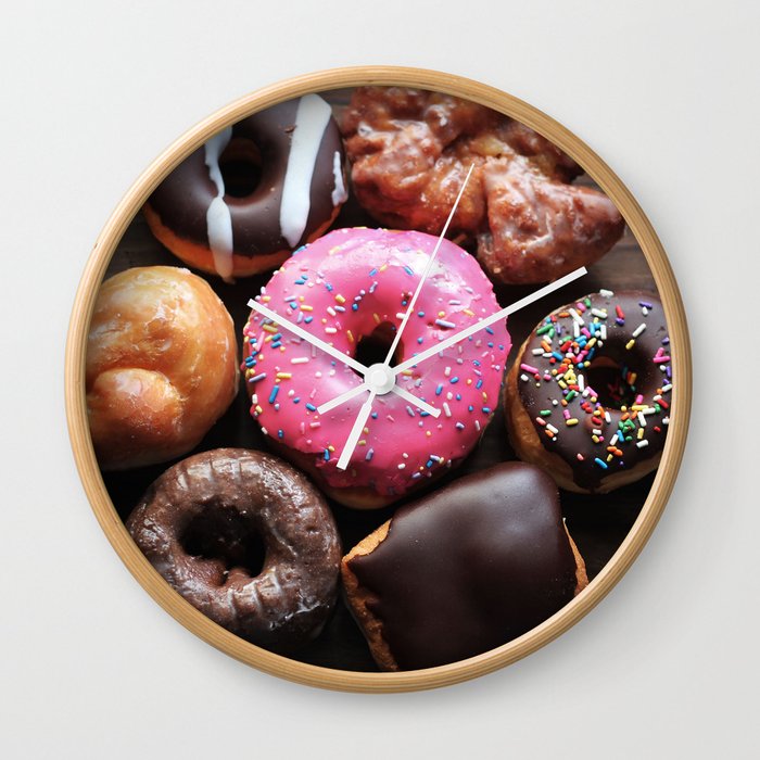Mmmm Donuts Wall Clock