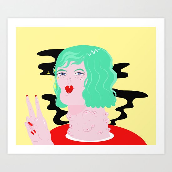 no perdamos la sonrisa Art Print