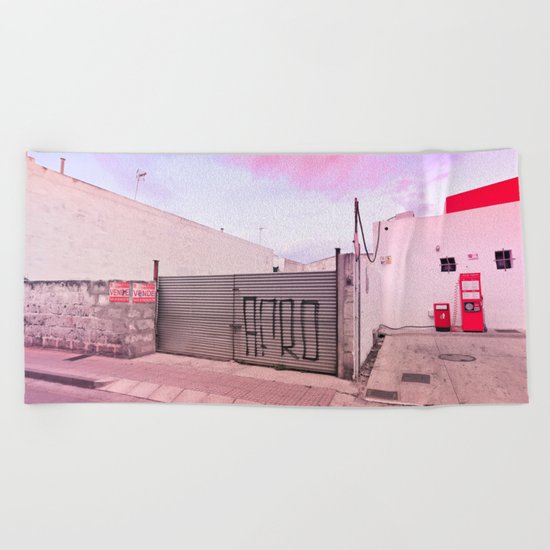 Gas Station Beach Towel