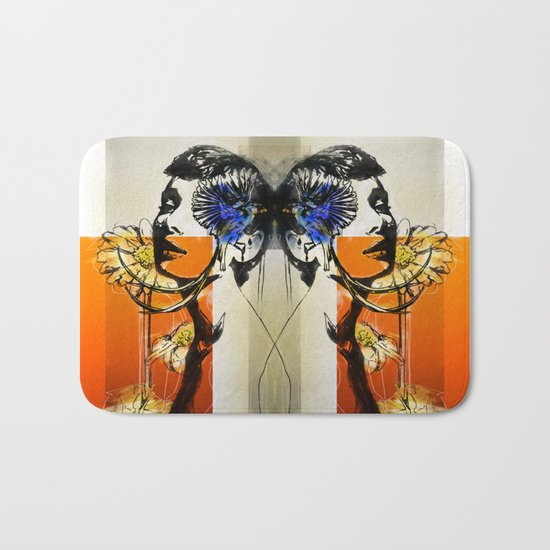 Audrey with marguerite Bath Mat