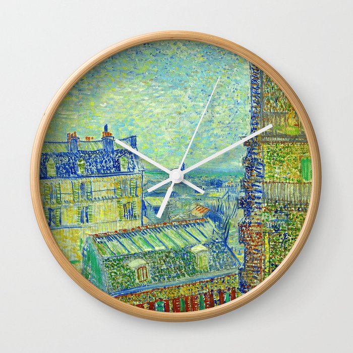 Vincent van Gogh "View from Theo’s apartment" Wall Clock
