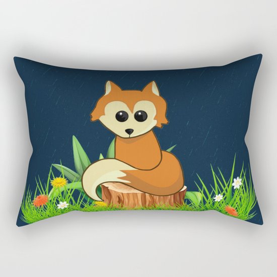 Fox Pose Rectangular Pillow
