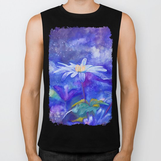 Yellow and blue Biker Tank