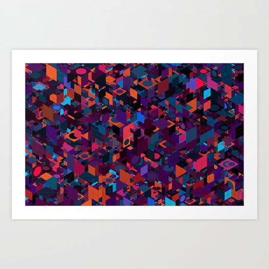 Panelscape: colours from Circles Art Print