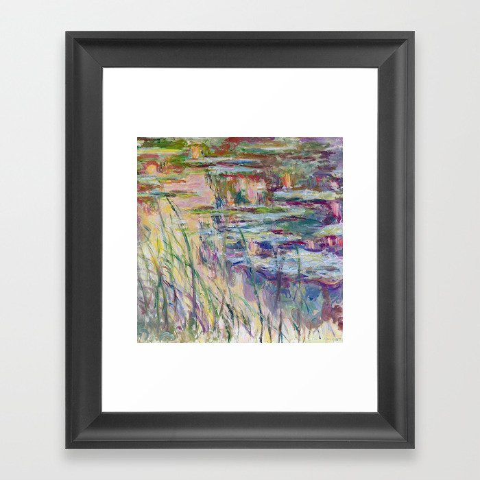 Monet, water lilies or nympheas 6  w1718 water lily Framed Art Print