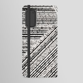 Abstract Earthy Black and White Boho Android Wallet Case