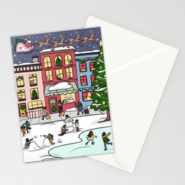 Christmas Village Stationery Card