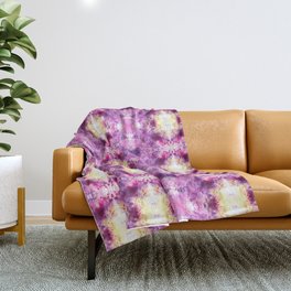 Purple Tye-Dye Kaleidoscope Throw Blanket