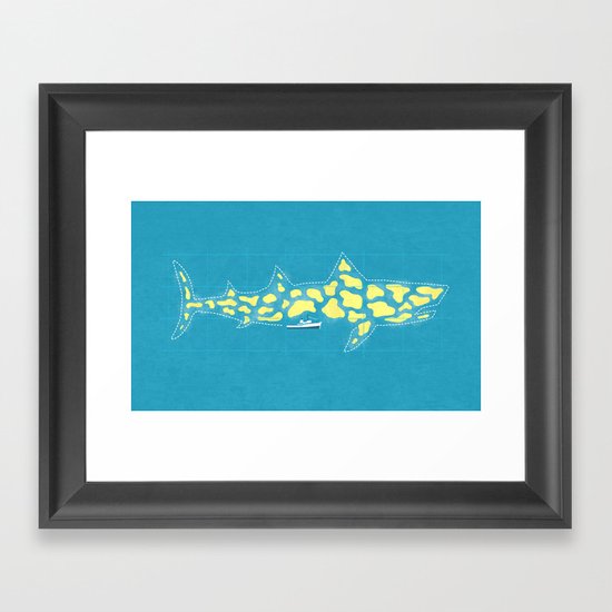 Looking For The Jaguar Shark Framed Art Print
