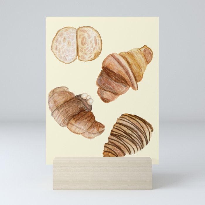 Croissants Mini Art Print