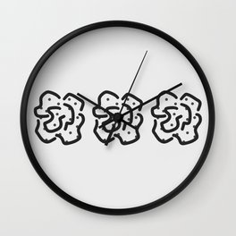 Three spotted flowers 6 Wall Clock
