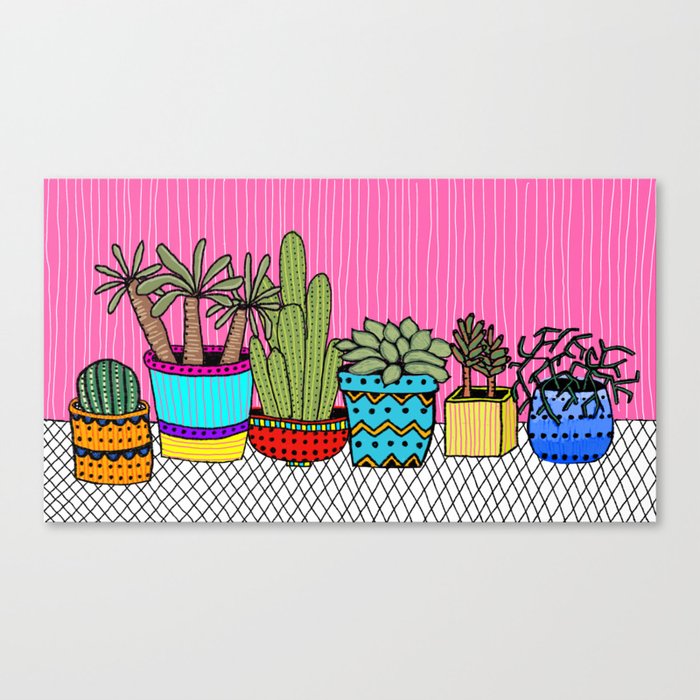 Cactus garden Canvas Print