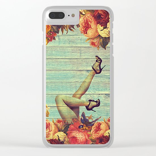 On a Bed of Roses Clear iPhone Case