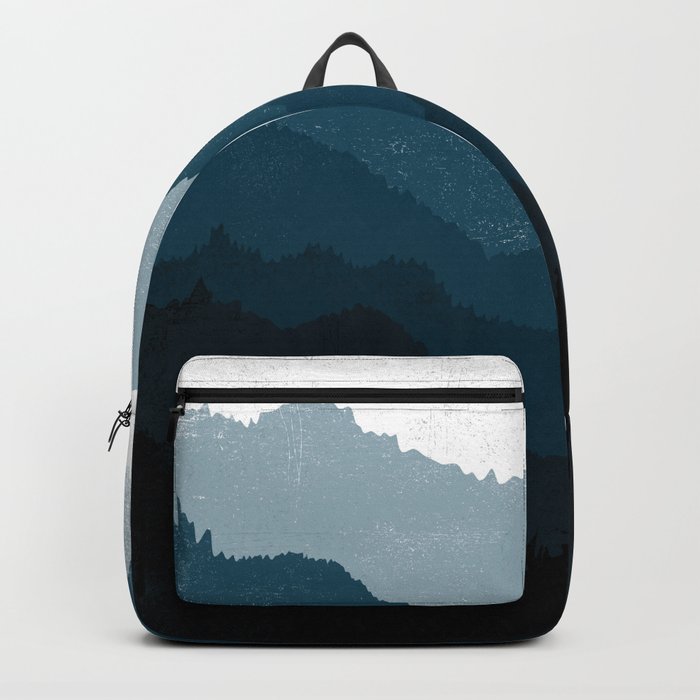 Mists No. 6 - Ombre Blue Ridge Mountains Art Print Backpack