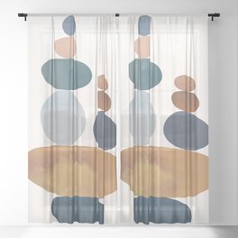 Balancing Stones 31 Sheer Curtain