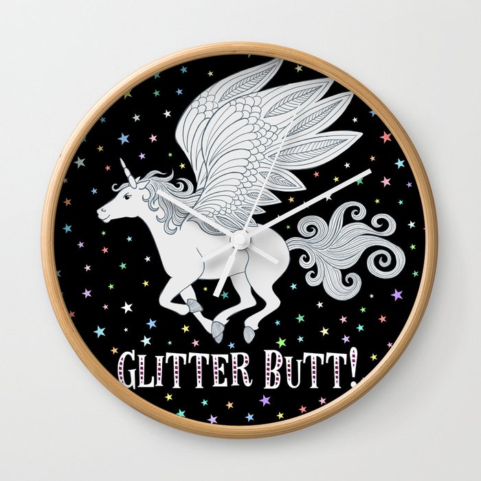 Glitter Butt! Wall Clock