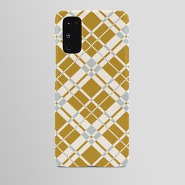Tan brown gingham checked Android Case
