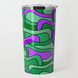 Abstract pattern - green and purple. Travel Mug
