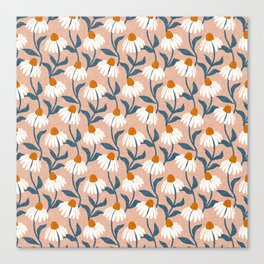 coneflowers - spa peach Canvas Print