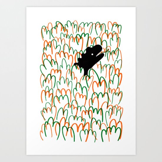 Jungle Dinosaur Art Print